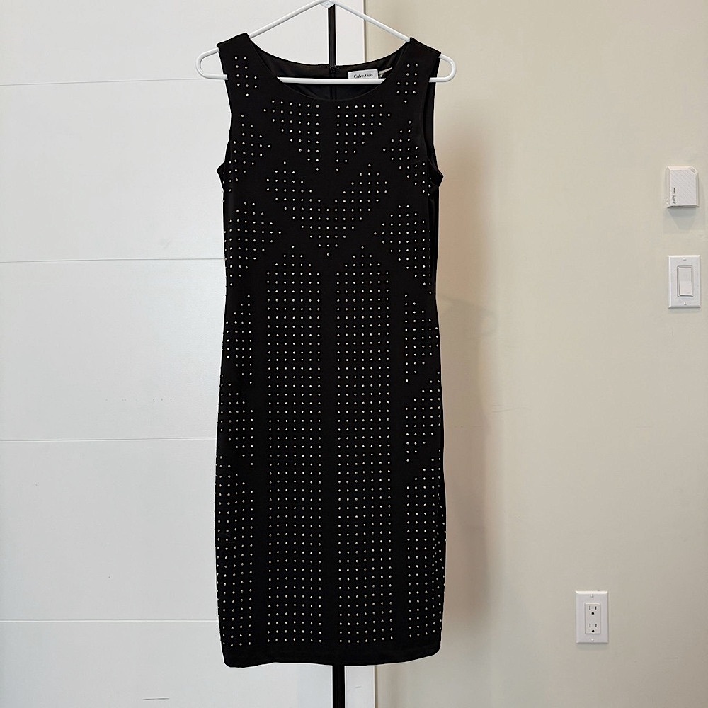 Calvin Klein black studded dress